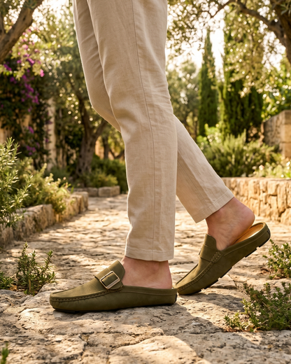 Santorini - Suede Mule