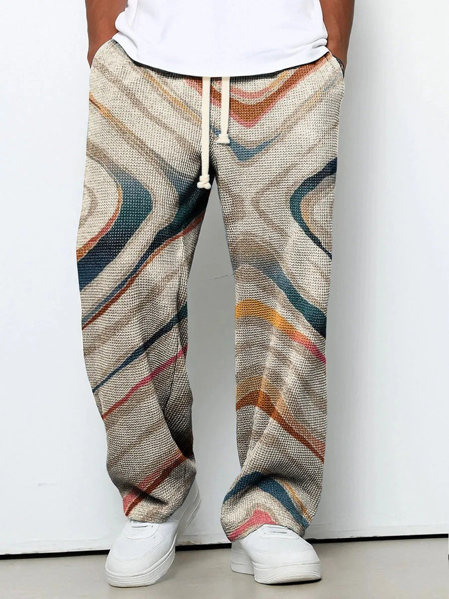 Soho Gradient Trousers — Tailored Print Suit Pant & Matching Cardigan