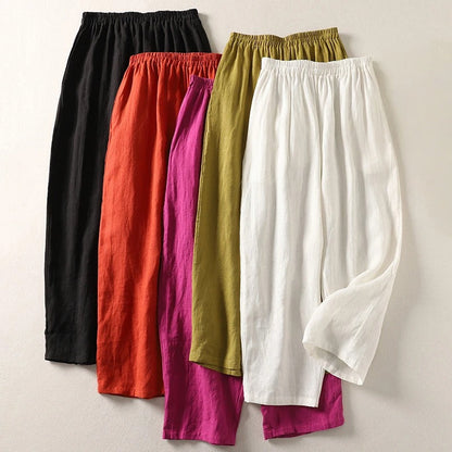Amalia — Fluid Cotton and Linen Trousers
