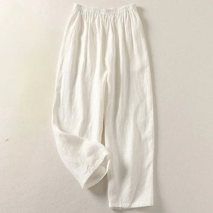 Amalia — Fluid Cotton and Linen Trousers