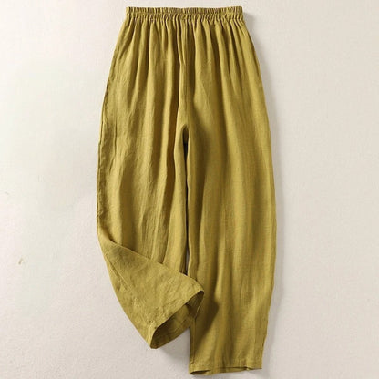 Amalia — Fluid Cotton and Linen Trousers