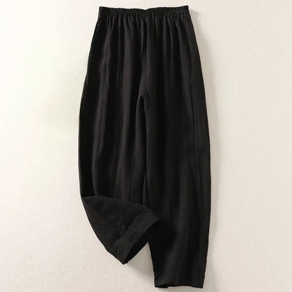 Amalia — Fluid Cotton and Linen Trousers