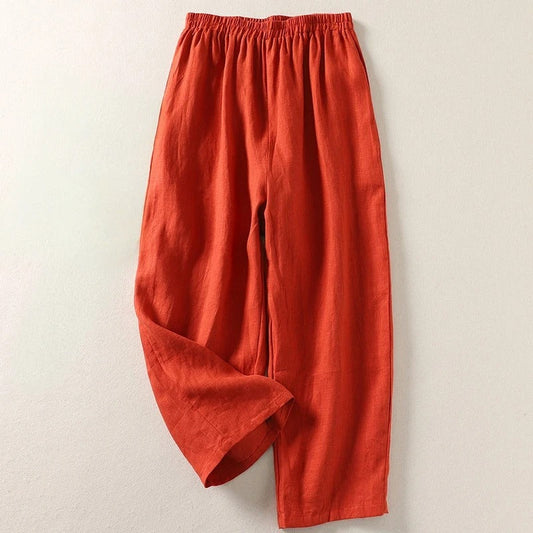 Amalia — Fluid Cotton and Linen Trousers