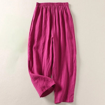 Amalia — Fluid Cotton and Linen Trousers