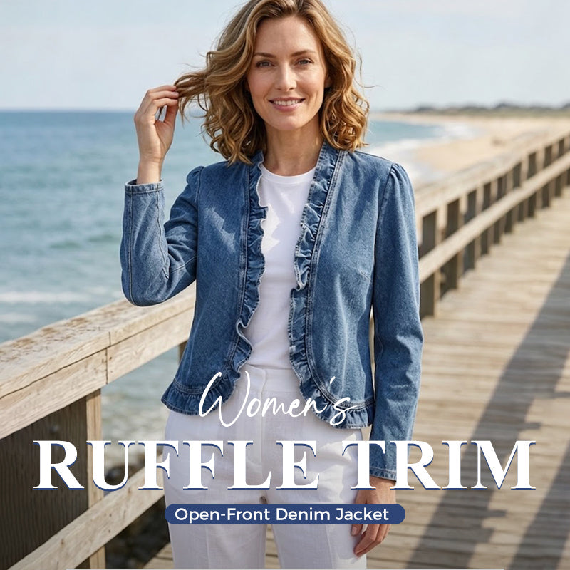 Ruffle Denim Jacket
