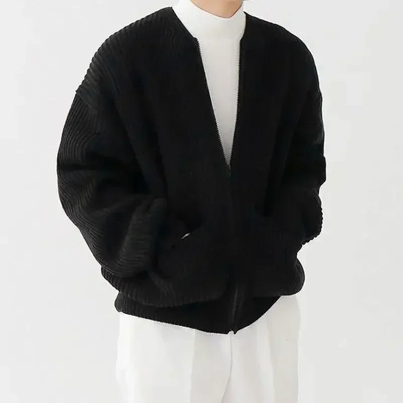 CHARLES Knitted Zip-up Cardigan