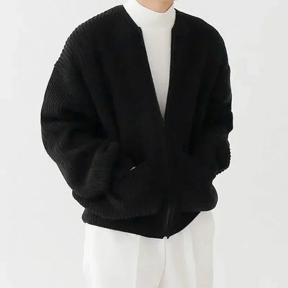 CHARLES Knitted Zip-up Cardigan