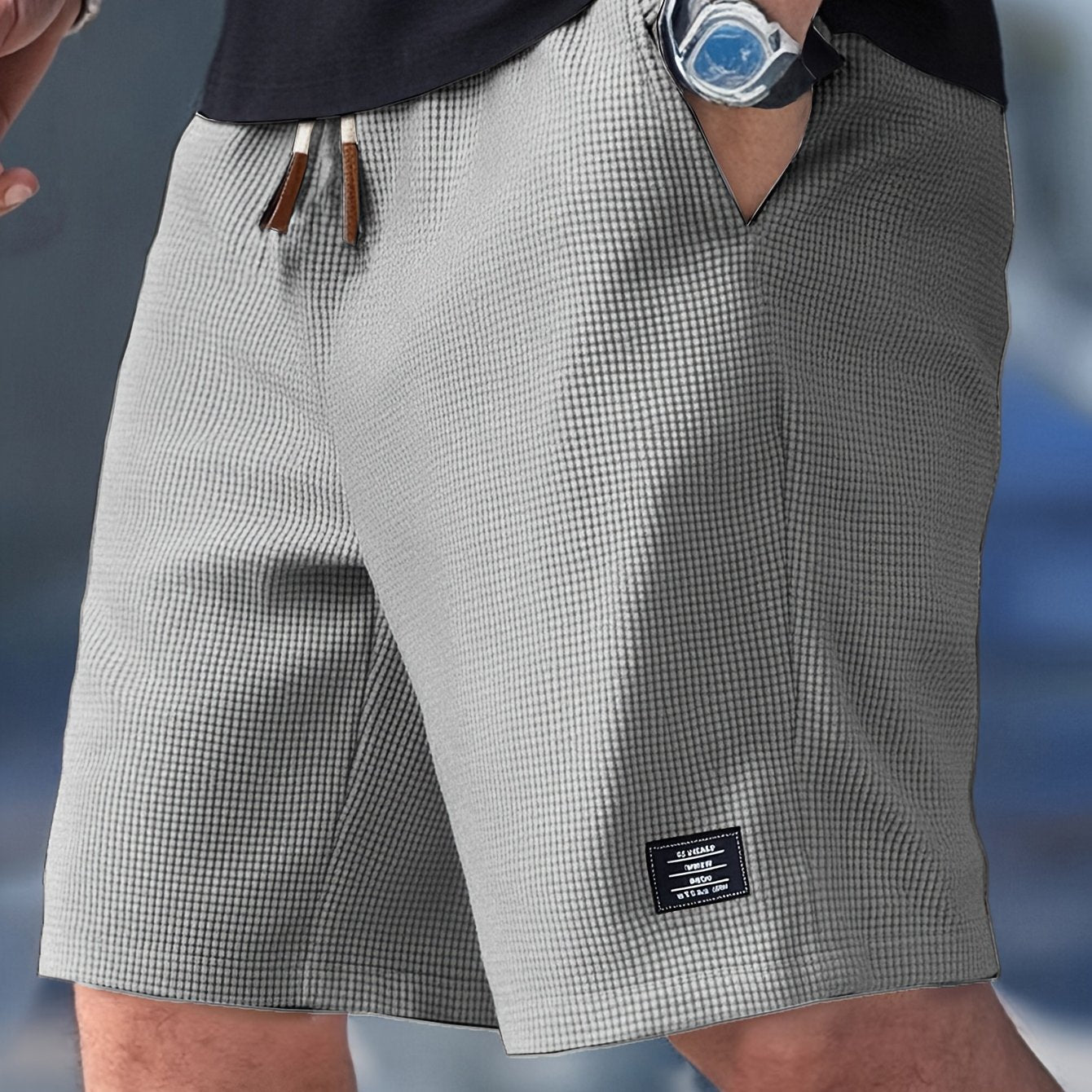 Nathan | Men's Drawstring Elastic Waist Shorts