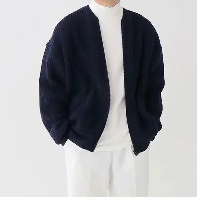 CHARLES Knitted Zip-up Cardigan