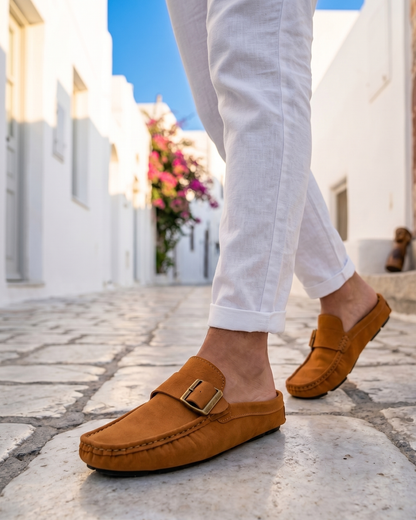 Santorini - Suede Mule