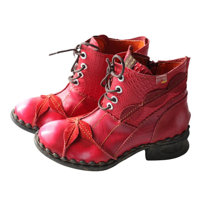 Bosco Leaf-Stitched Boots