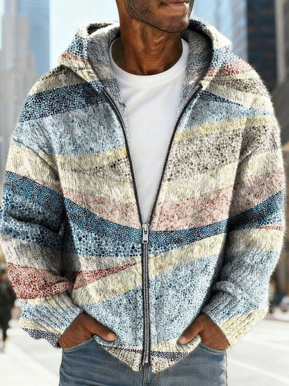 Soho Gradient Trousers — Tailored Print Suit Pant & Matching Cardigan