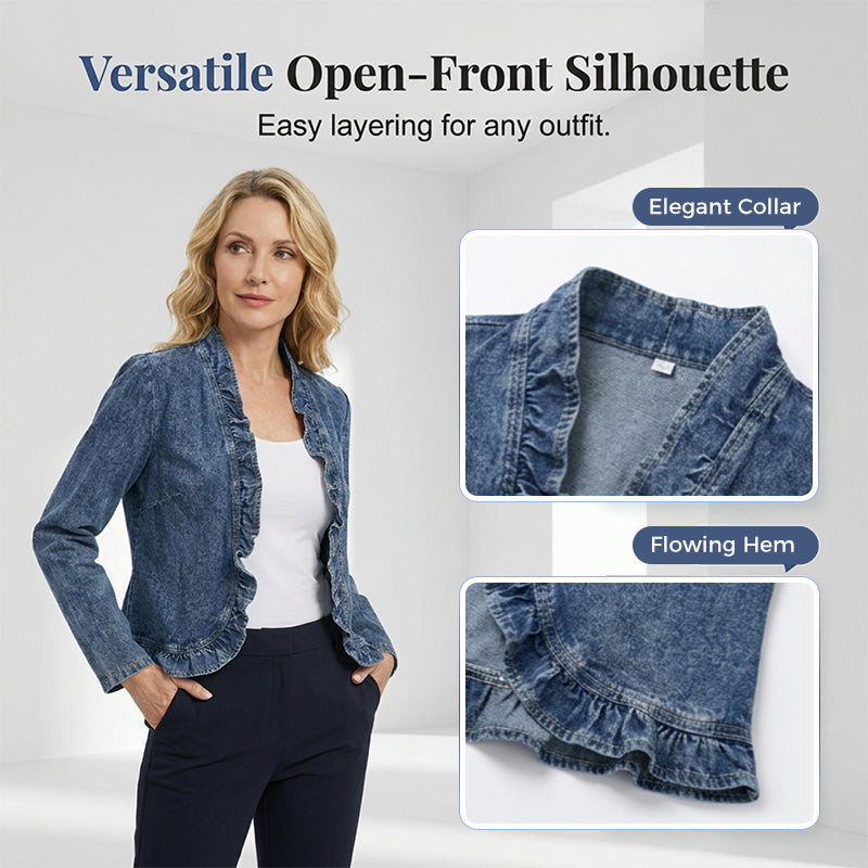 Ruffle Denim Jacket