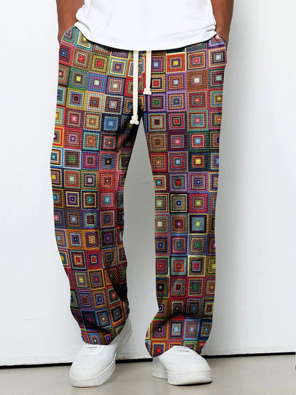 Soho Gradient Trousers — Tailored Print Suit Pant & Matching Cardigan