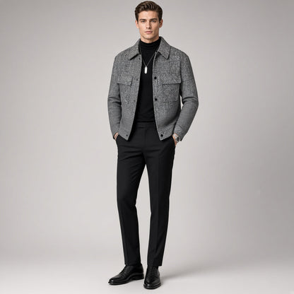 AEGO Wool Check Jacket
