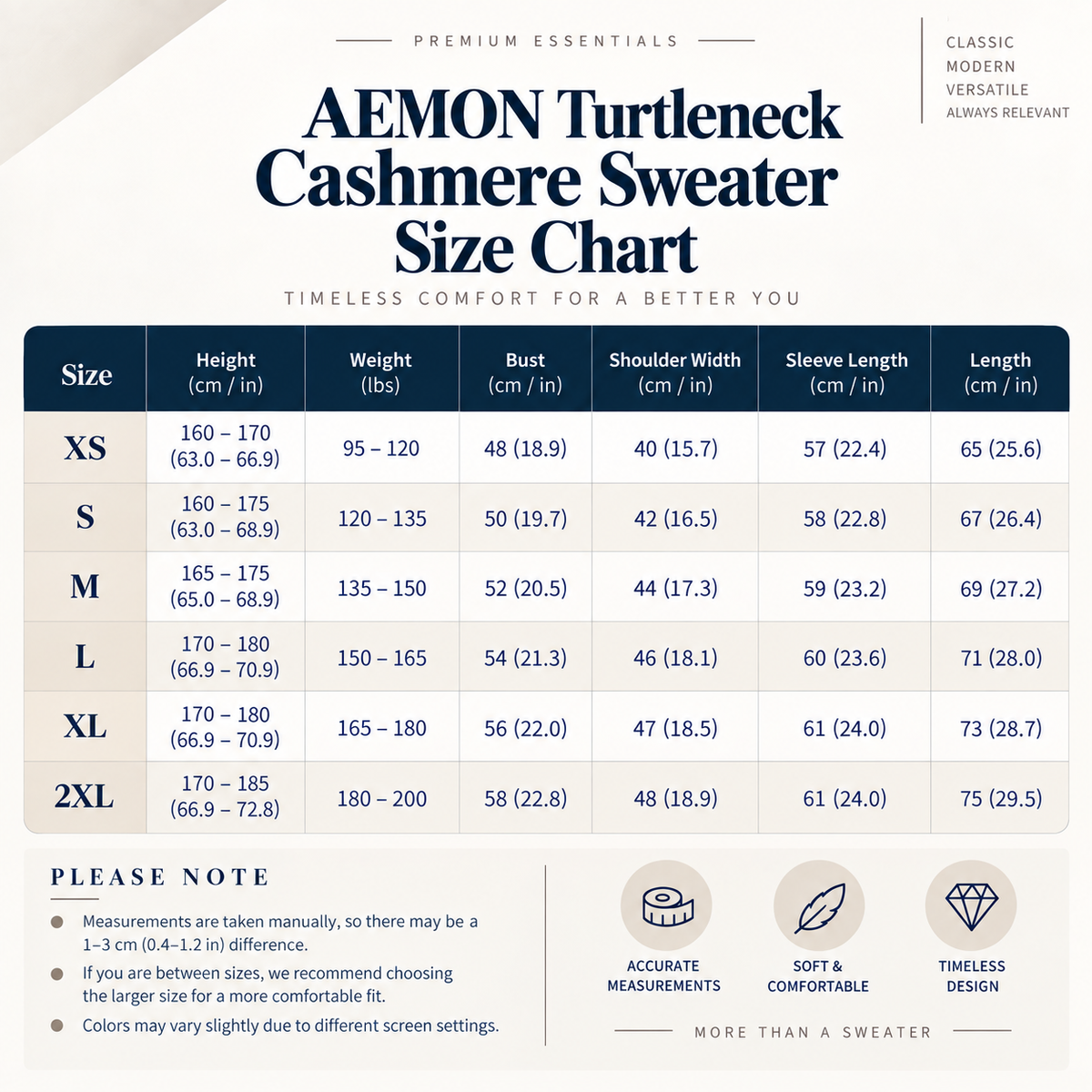 AEMON Turtleneck Cashmere Sweater
