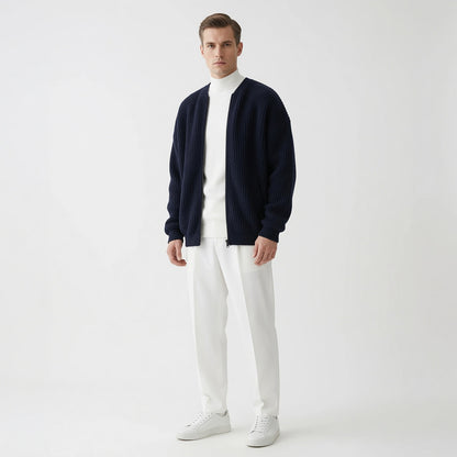 CHARLES Knitted Zip-up Cardigan