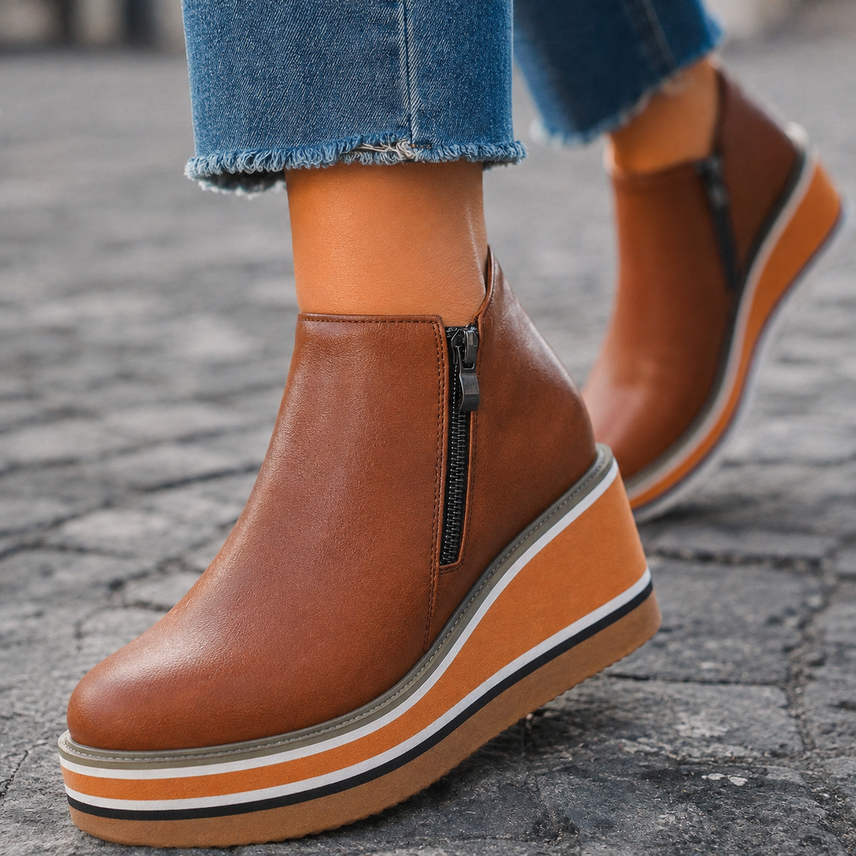 Giselle Stylish Wedge Boots