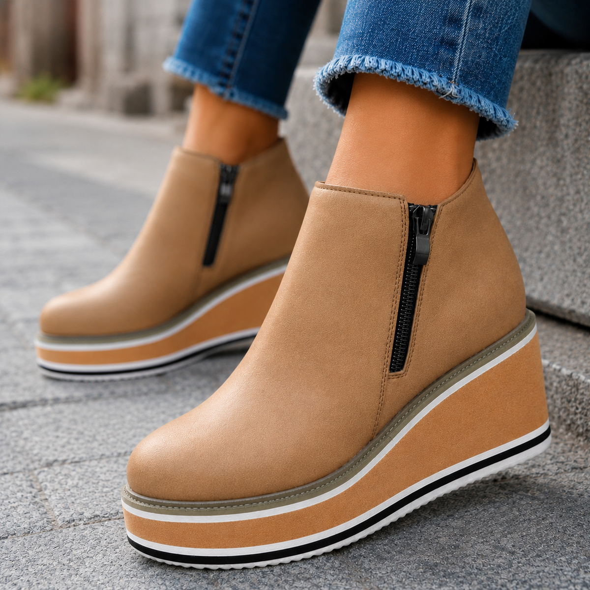 Giselle Stylish Wedge Boots