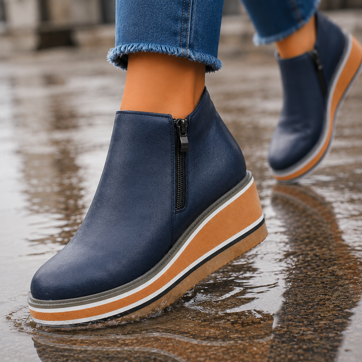 Giselle Stylish Wedge Boots