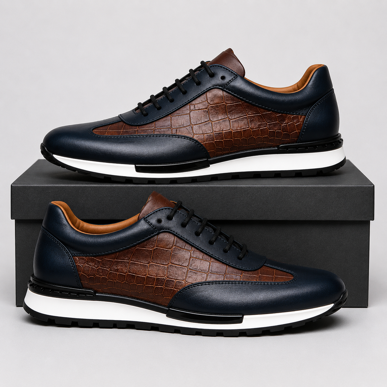 CHARLES LEATHER SNEAKERS