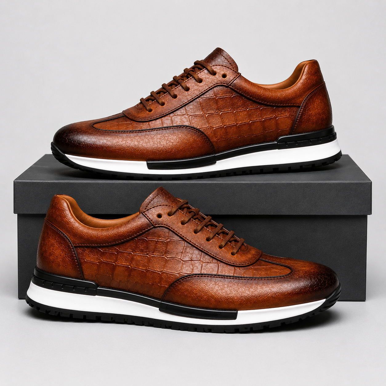 CHARLES LEATHER SNEAKERS