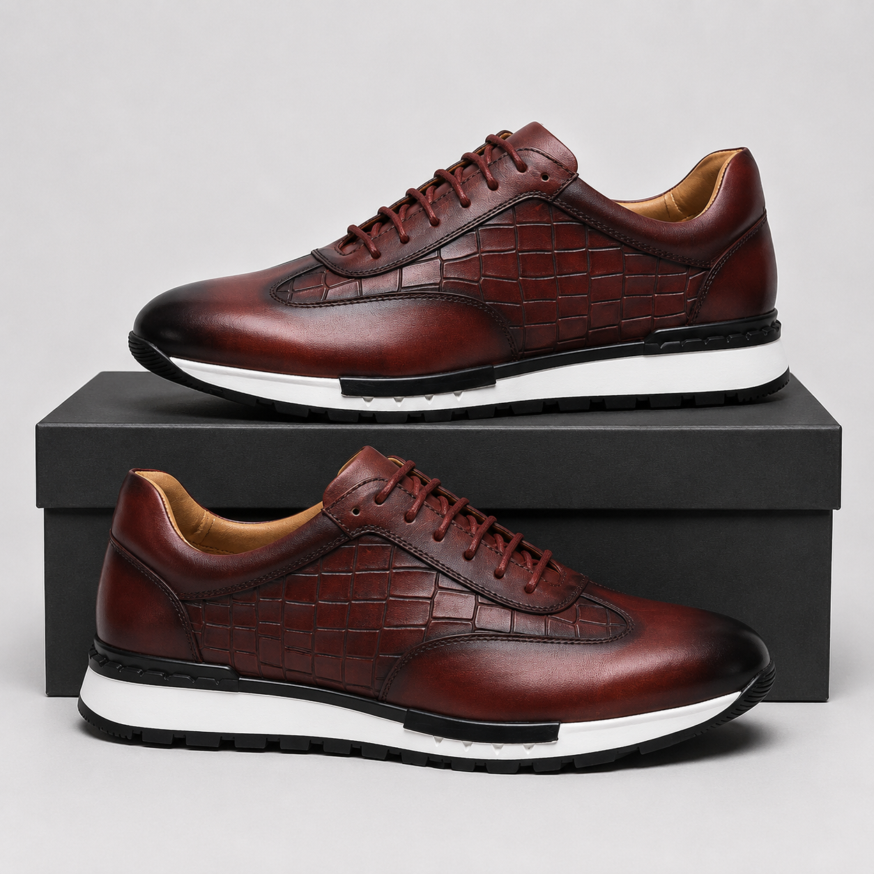 CHARLES LEATHER SNEAKERS
