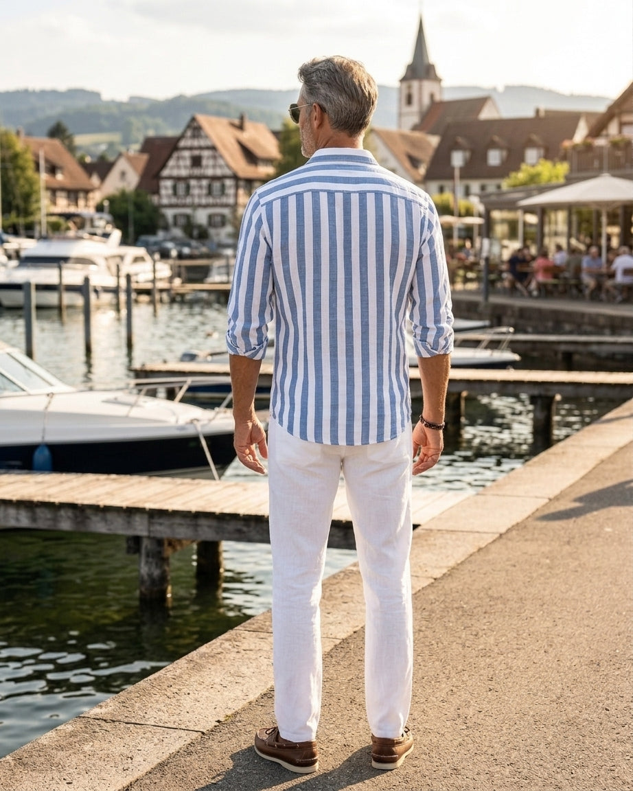 PHILIP - LUXURY STRIPED LINEN SHIRT