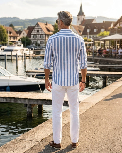 PHILIP - LUXURY STRIPED LINEN SHIRT
