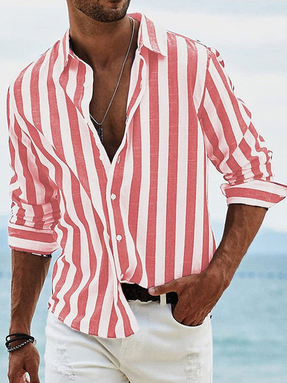 PHILIP - LUXURY STRIPED LINEN SHIRT