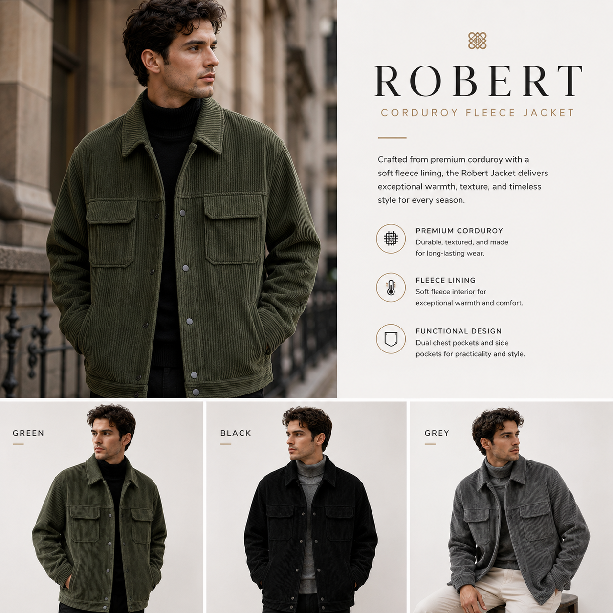 ROBERT Corduroy Fleece Jacket