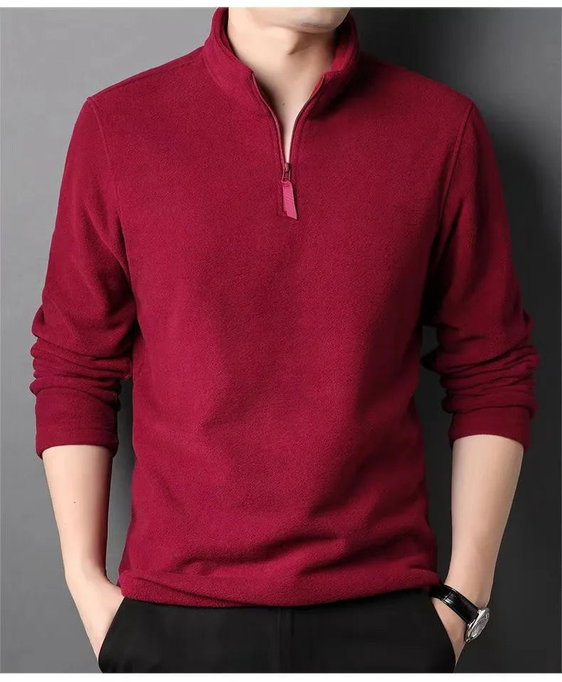 Fleece Quarter Zip Polo