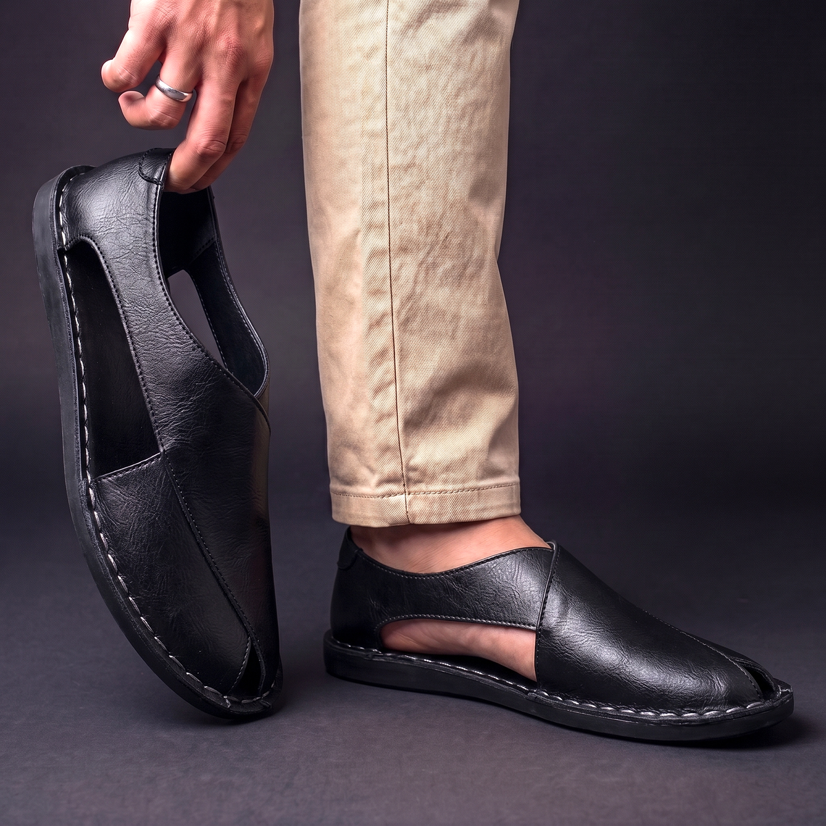 Stefano Leather Mules