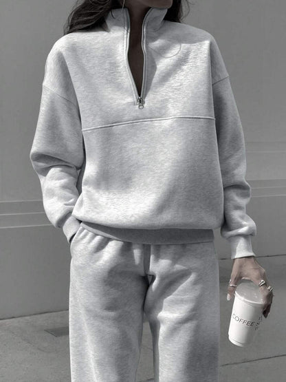 Athleisure at its Finest: Cotton-Blended Two-Piece Tracksuit