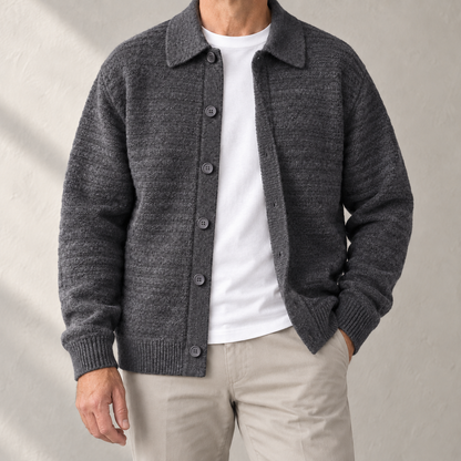 Cesare Waffle-Knit Cardigan