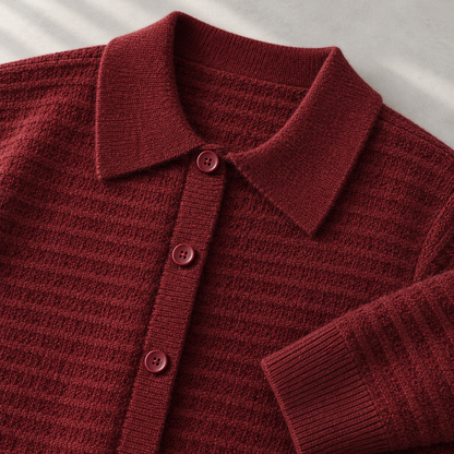 Cesare Waffle-Knit Cardigan