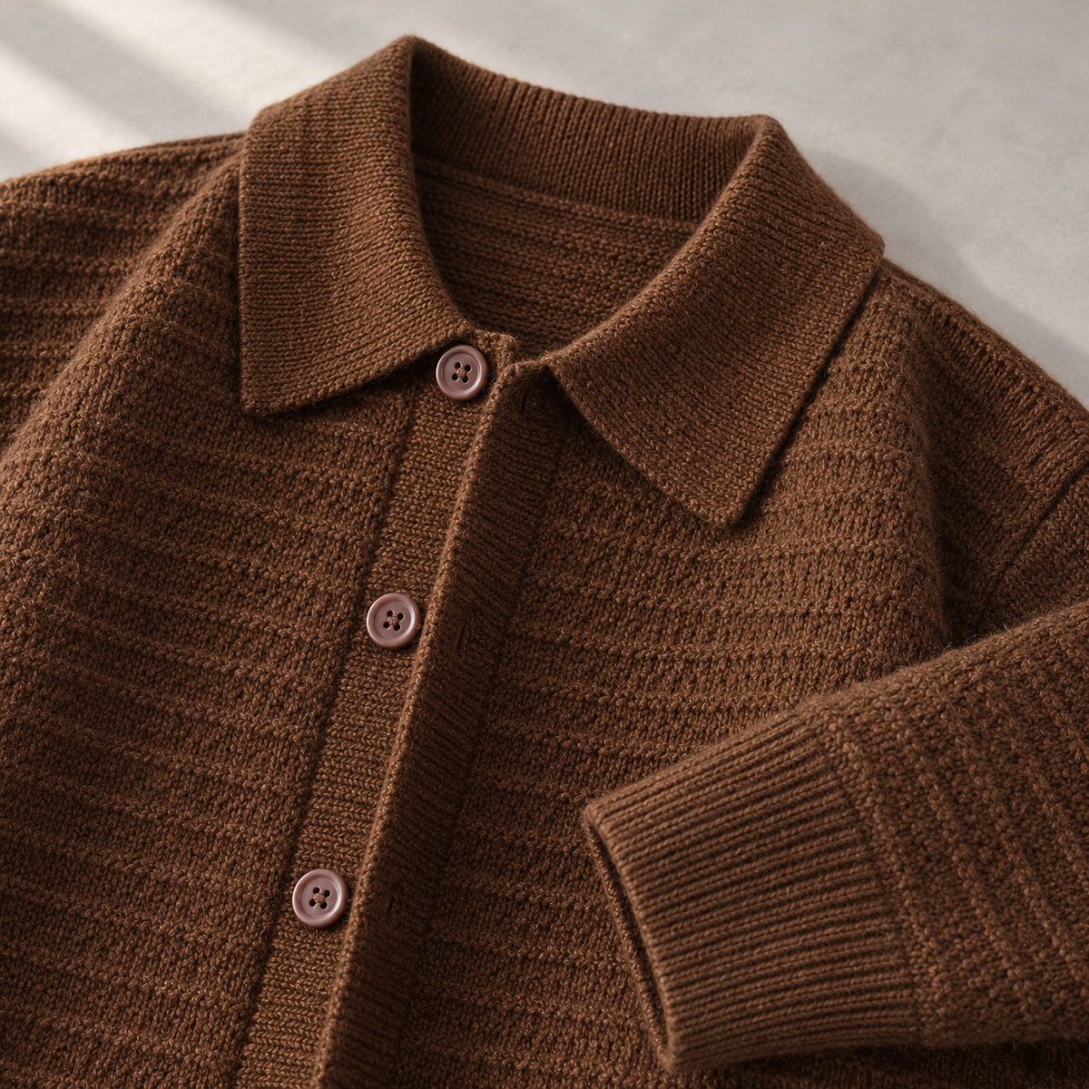 Cesare Waffle-Knit Cardigan