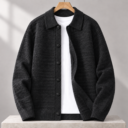Cesare Waffle-Knit Cardigan