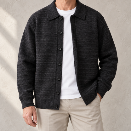 Cesare Waffle-Knit Cardigan