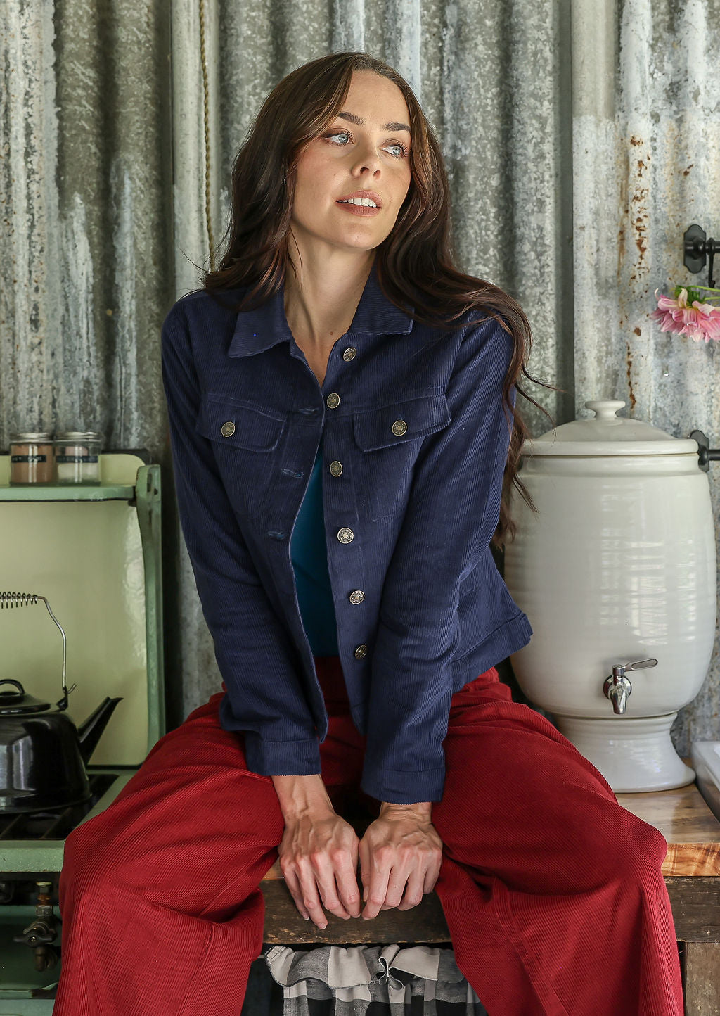 Corduroy Jacket Maritime Blue