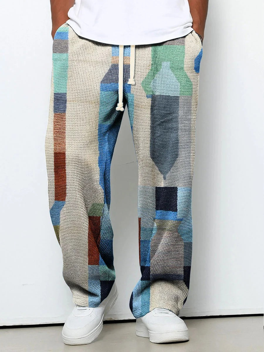 Soho Gradient Trousers — Tailored Print Suit Pant & Matching Cardigan