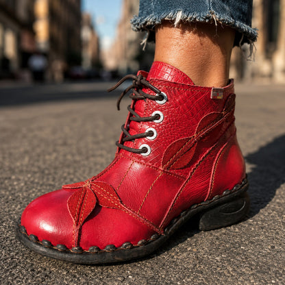 Bosco Leaf-Stitched Boots