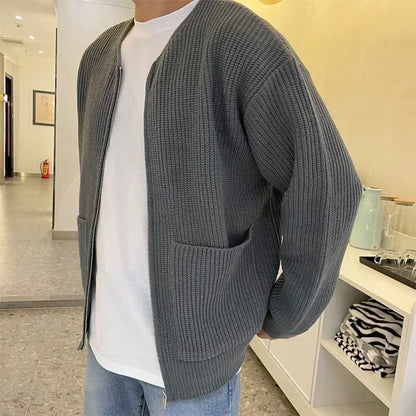 CHARLES Knitted Zip-up Cardigan