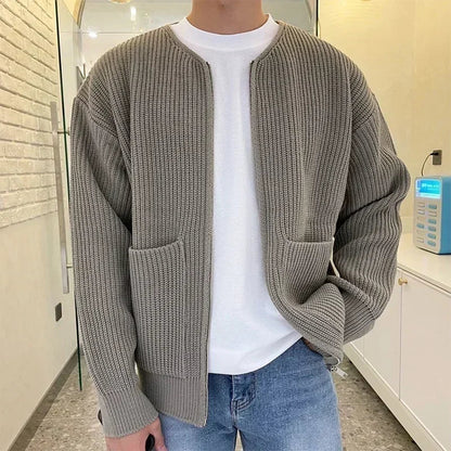 CHARLES Knitted Zip-up Cardigan