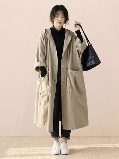 One Size Fits All Oversized Water Resistant Windbreaker Jacket